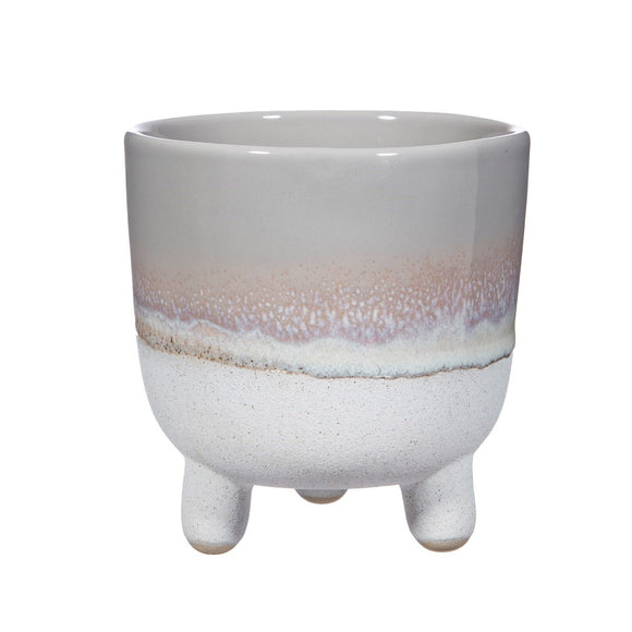 Mojave Glaze Grey Large Planter On Legs