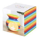 Rainbow Stripe Oil/Wax Melt Burner Gift Tealight Holder
