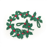 Handmade Felt Holly Christmas Garland 120cm