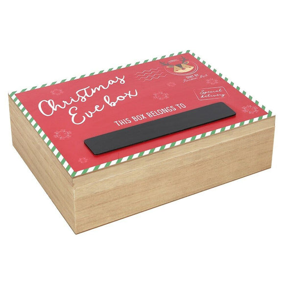 Large Customisable Red Reindeer Christmas Eve Box