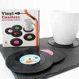 Retro Vinyl Record Coasters Set of 6