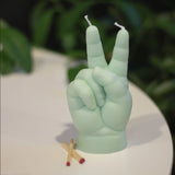 Candle Hand Baby – Peace Hand Gesture Candle (Green) | Superkidz & HO