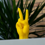 CandleHand Victory Hand Gesture Candle Yellow 