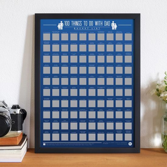 100 things to do with dad scratch off poster