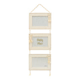 White Tassel Triple Photo Frame 4x6