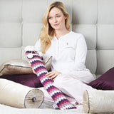 Warmies Long Full Body Hot Water Bottle With Purple Chevron Cover 80cm