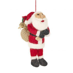 felt father christmas tree decoration