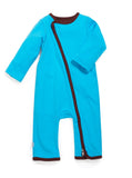 baby zip up sleepsuit blue