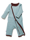 baby zip up sleepsuit green