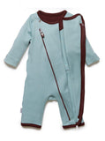 baby zip up sleepsuit green