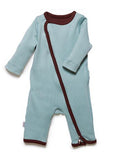 baby zip up sleepsuit green