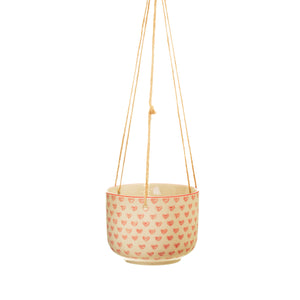 love heart hanging planter