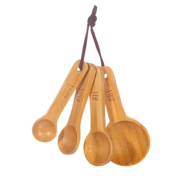 Bamboo Measuring Spoons, Set of 4