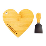 bamboo cheese board and knife set