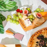 bamboo cheese board and knife set
