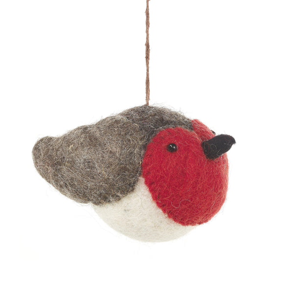 felt robin christmas tree decoration