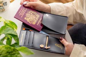 travel document wallet black