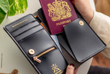 travel document wallet black