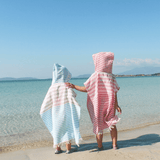 Kids Towel Poncho with gift box blue