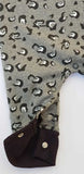 Grey animal all over print unisex baby dungarees cotton 