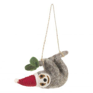Felt Sloth Christmas Ornament Tree Hanging Decoration