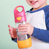 Tritan Kids Water bottle with straw 450ml - Strawberry Shake 