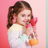 Tritan Kids Water bottle with straw 450ml - Strawberry Shake 