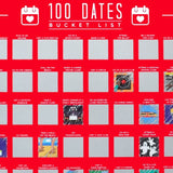 100 dates bucket list scratch poster