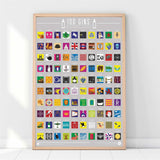 100 Gin to Drink Scratch Poster