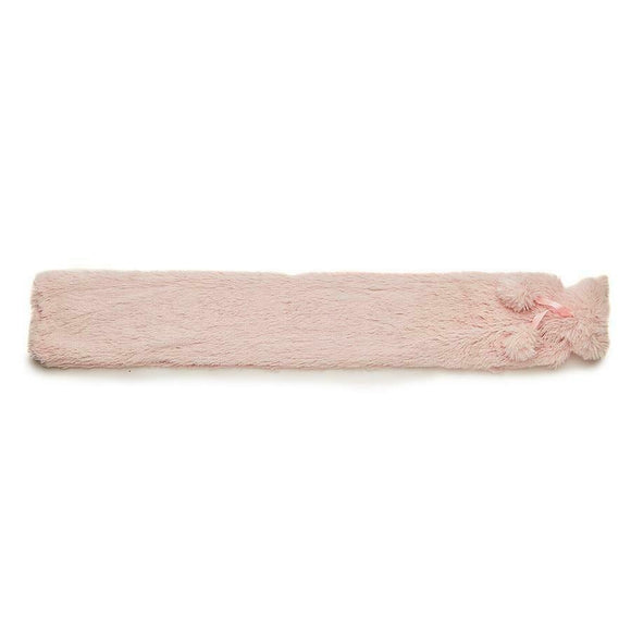 Warmies Long Full Body Hot Water Bottle With Pink Fur Cover 80cm 